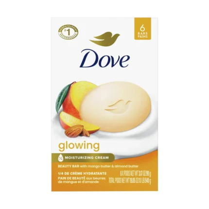 Dove Glowing Beauty Bar Mango & Almond Butters 3.17 oz 6-Pack