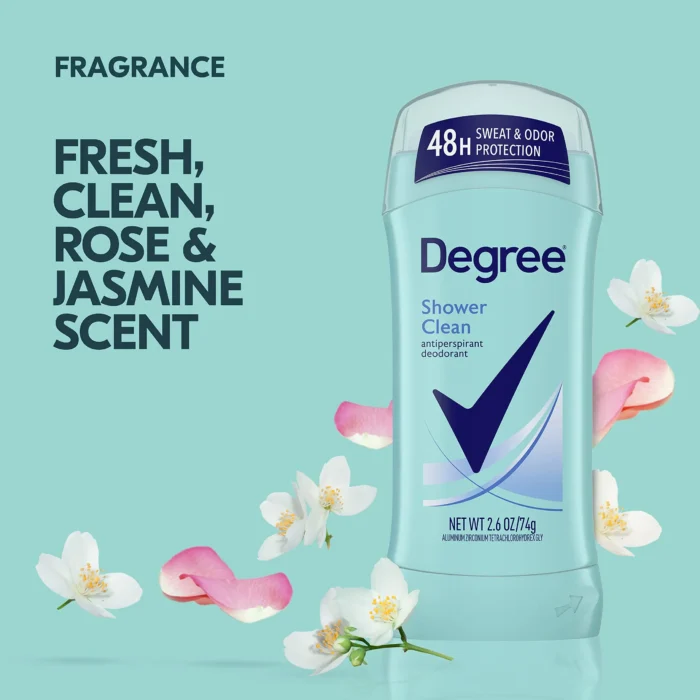 degree antiperspirant shower clean 2.6 oz