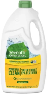 seventh generation dishwasher detergent gel lemon 42 oz
