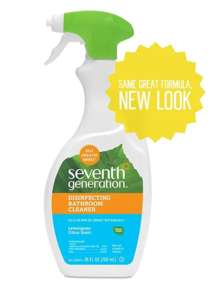 seventh generation disinfecting bathroom cleaner lemongrass citrus 26 oz