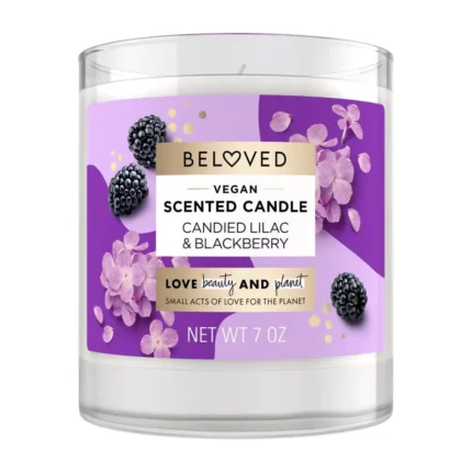 Love Beauty and Planet Beloved Candle Candied Lilac & Blackberry 7 oz
