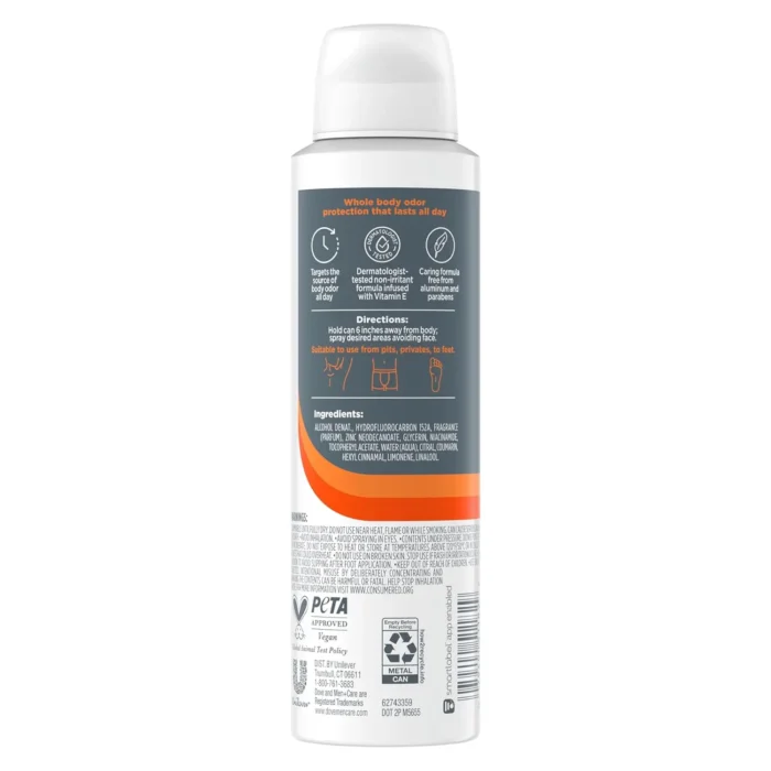 dove men care whole body spray shea butter cedar 4oz