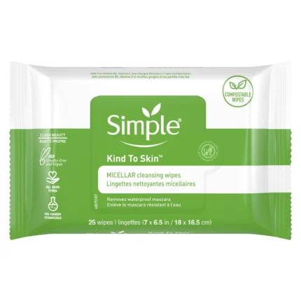 simple micellar cleansing wipes original 25 ct pack
