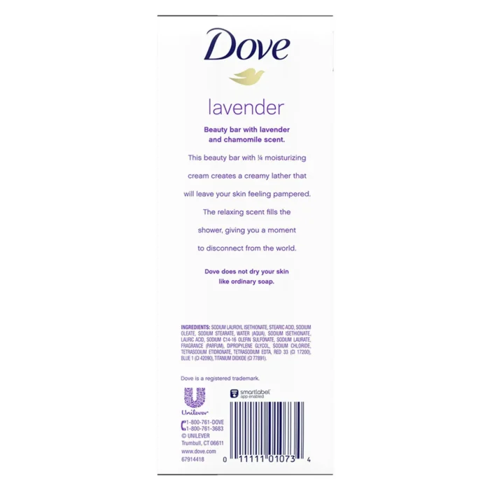 Dove Bar Relaxing Lavender (6 Bar) 22.5oz - Image 2