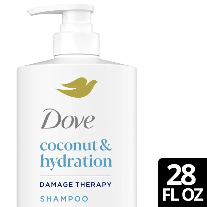 dove shampoo coconut hydration 28oz with pump