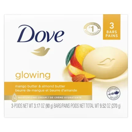 Dove Bar Glowing Almond Butter (3 Bar) 9.51oz