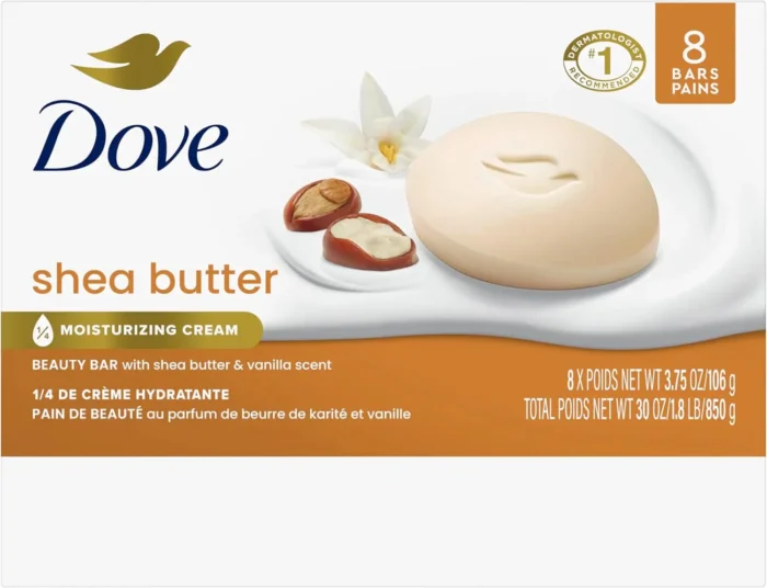 dove nourish care shea butter beauty bar 30 oz 8 pack