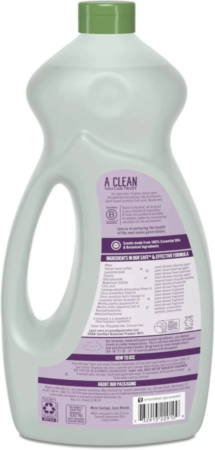 seventh generation liquid hand wash fresh lemon & lemon & tea tree 12 oz