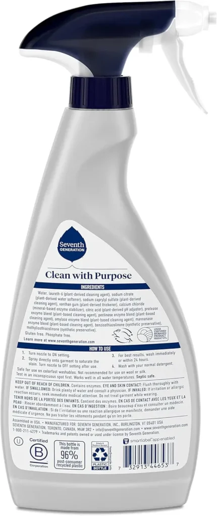seventh generation laundry stain remover free & clear 16 oz