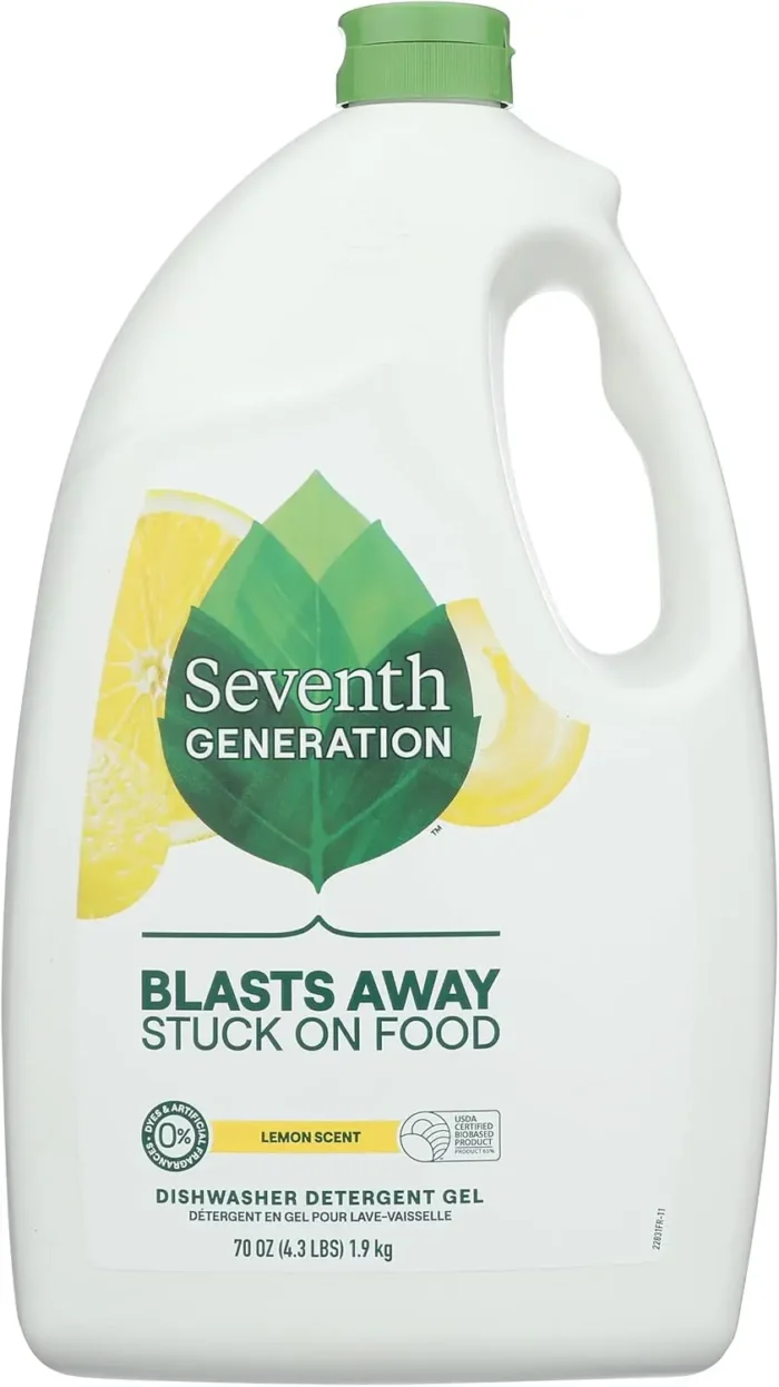 seventh generation dishwasher detergent gel lemon 70 oz