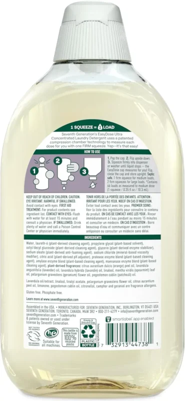 seventh generation laundry detergent fresh lavender 23.1 oz