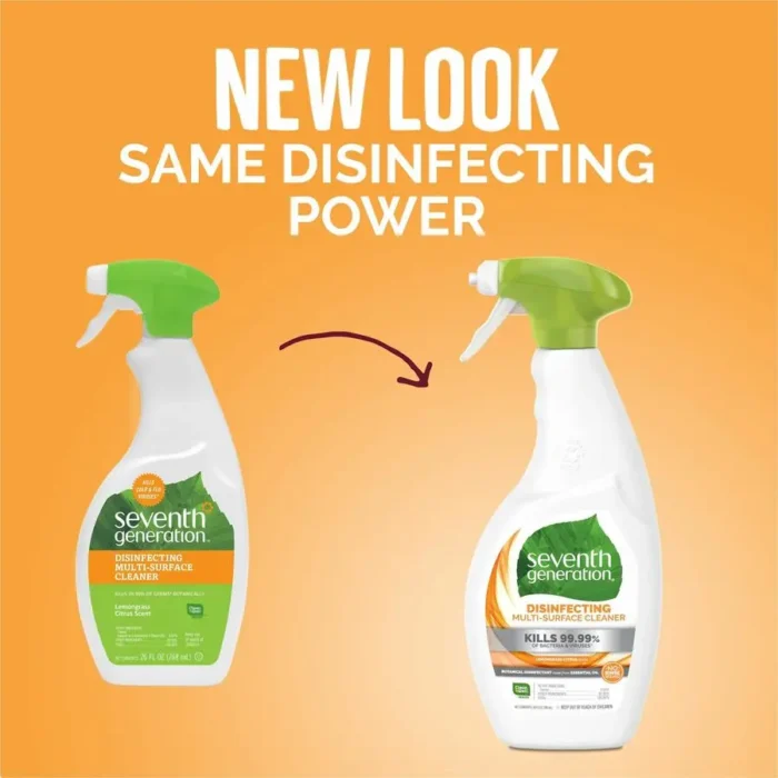 seventh generation disinfecting multi suface cleaner lemongrass citrus 26 oz