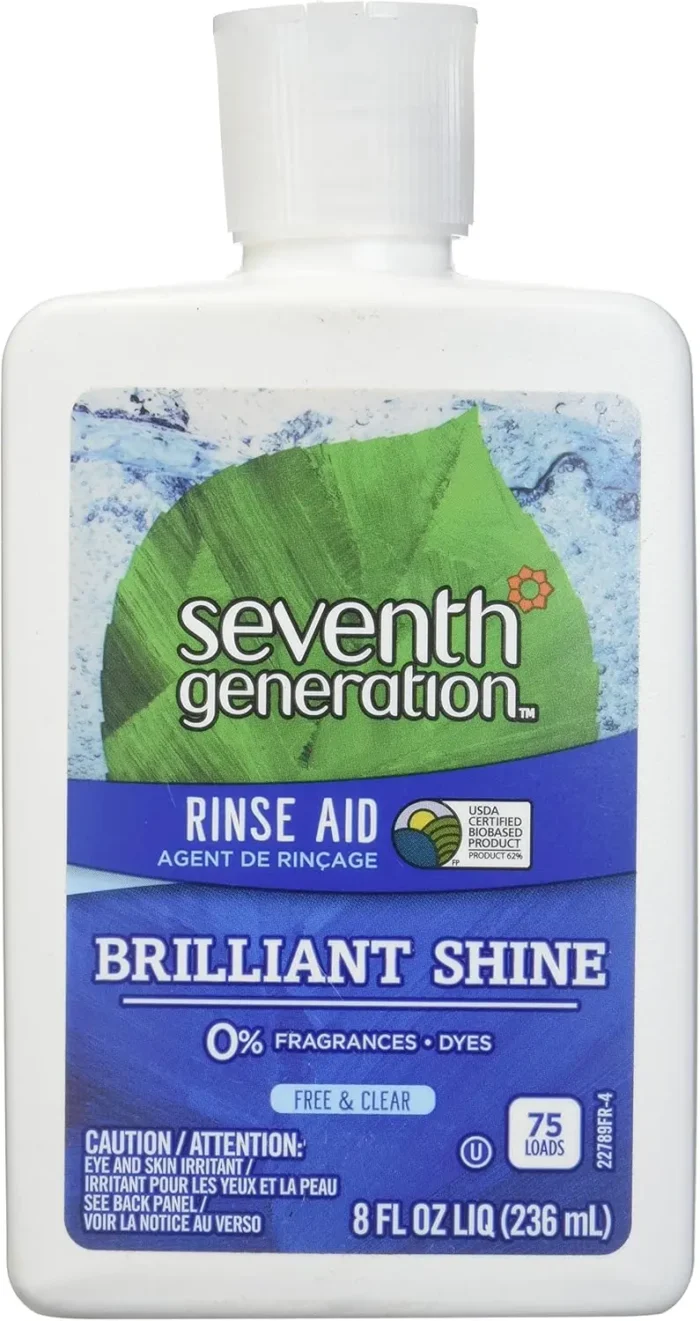seventh generation dishwasher rinse aid free & clear 8 oz