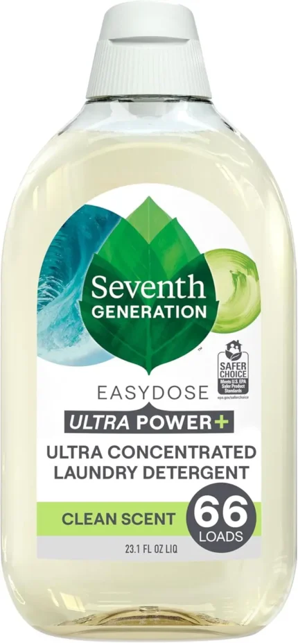 seventh generation laundry detergent power clean scent 23.1 oz