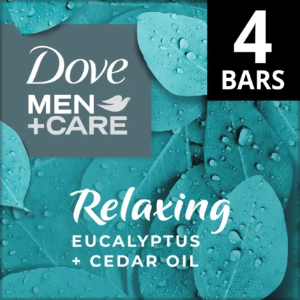 Dove Men Care Relaxing Eucalyptus Cedar Body & Face Bar 20 oz 4-Pack