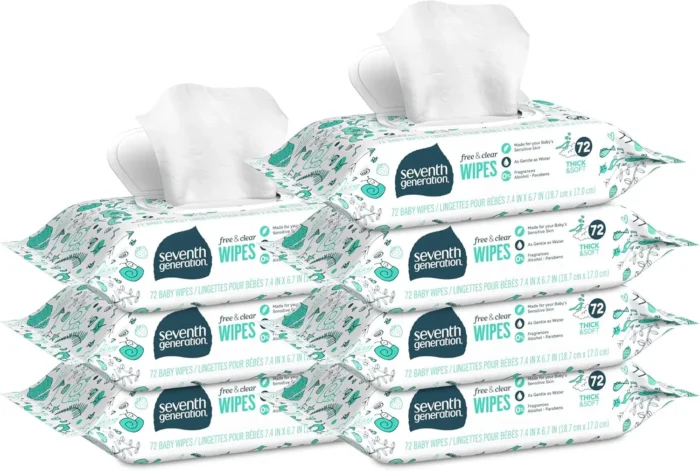 seventh generation baby wipes free & clear 504 count pack