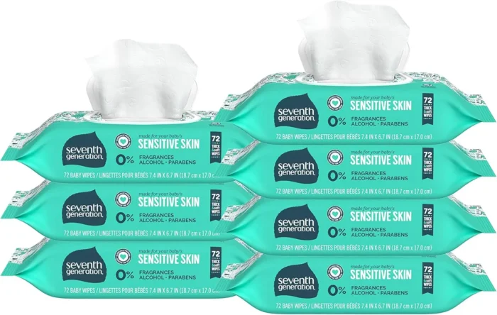 seventh generation baby wipes free & clear 504 count pack