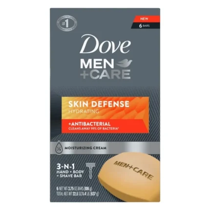 Dove Men Care Skin Defense Body & Face Bar 3.75 oz 6-Pack
