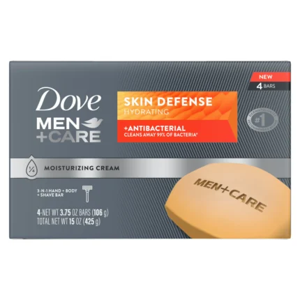 Dove Men Care Skin Defense Body & Face Bar 3.75 oz 4-Pack