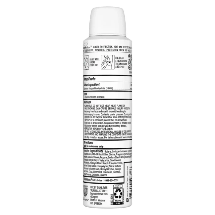 Degree Unlimited Marine Antiperspirant Dry Spray 3.8 oz - Image 3