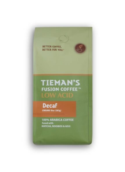 Tieman's Fusion Coffee Low Acid Decaf, Ground, 10 Oz