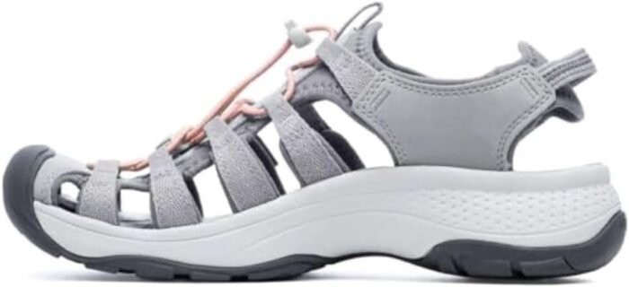 keen womens astoria west ct sandal grey coral 10