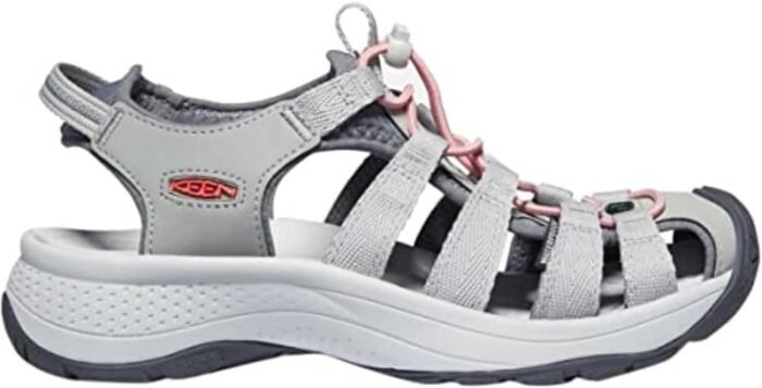 keen womens astoria west ct sandal grey coral 10