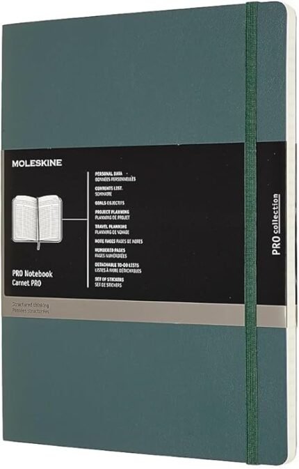 Moleskine PRO Notebook Soft XL Forest Green, 192 Pages