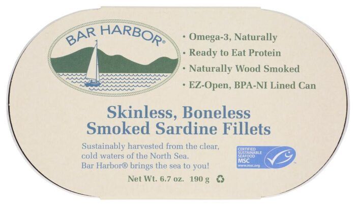 Bar Harbor Skinless Boneless Smoked Sardine Fillets, 6 Oz - Image 1