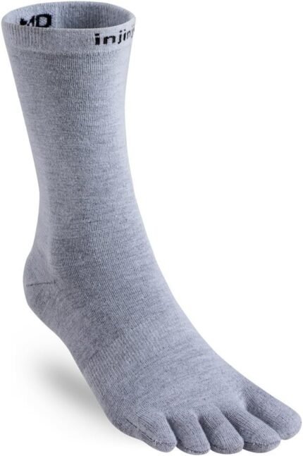 Injinji 2.0 Men's Liner Crew Toesocks, Gray, L