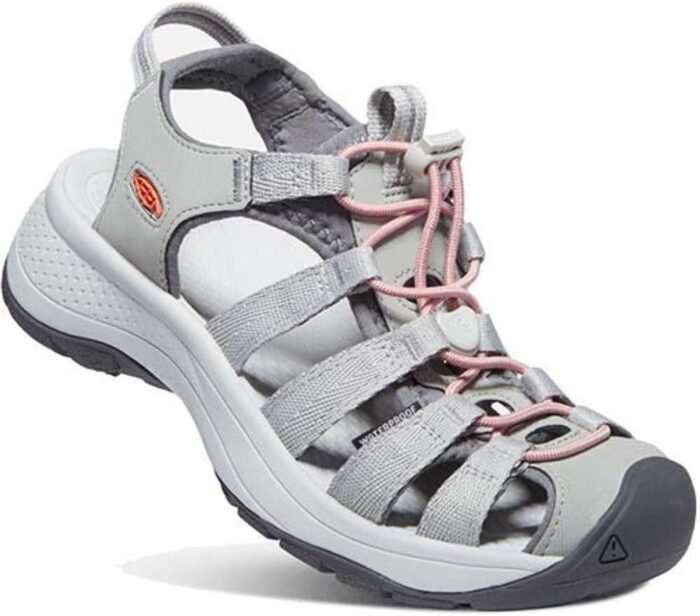 keen womens astoria west ct sandal grey coral 10