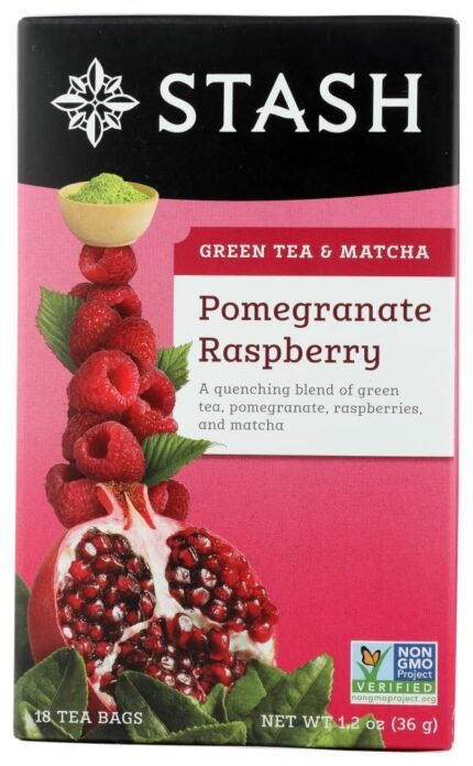 stash green tea with matcha pomegranate raspberry 18 ct pack