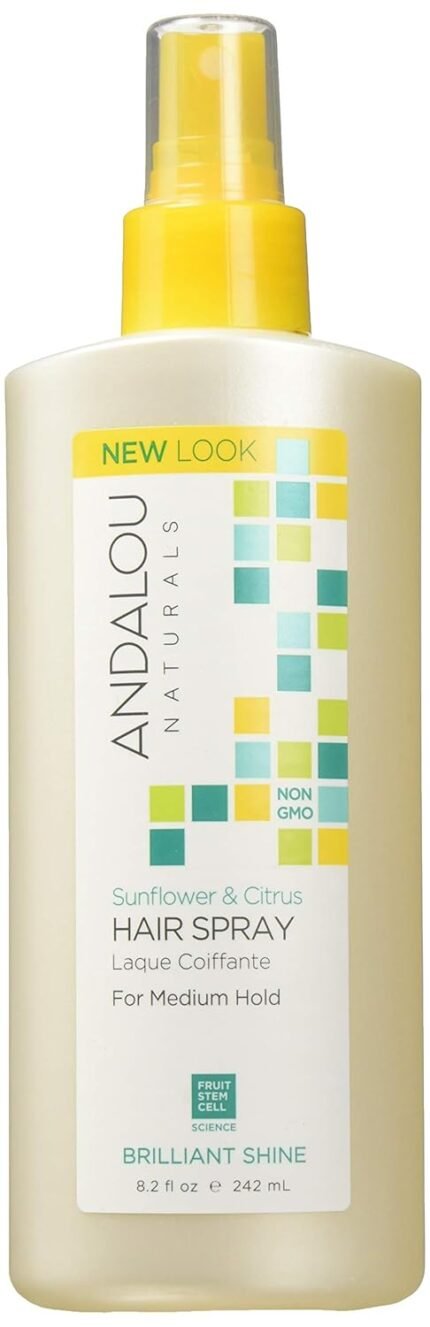 Andalou Naturals Sunflower and Citrus Hair Spray, 8.2 Oz