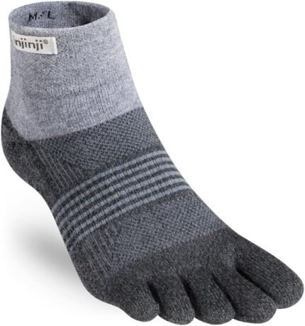 Injinji 2.0 Men's Trail Midweight MC Toesocks, Granite, M