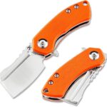 KANSEPT Korvid Cleaver 1.45" Pocket Knife, Orange