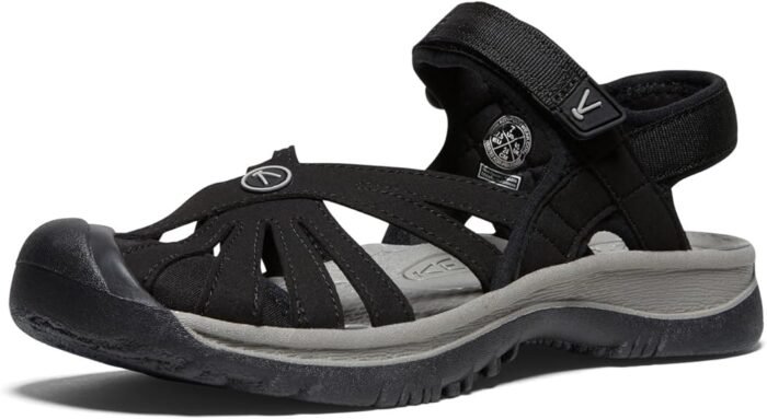 keen womens rose casual ct sandals neutral gray 7.5
