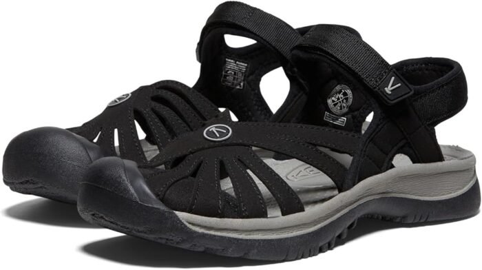 keen womens rose casual ct sandals neutral gray 7.5