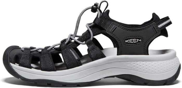 keen womens astoria west ct sandal black grey 6