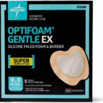Medline Optifoam Gentle EX Bordered Foam, 9" x 9"