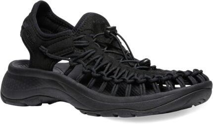 KEEN Women's Uneek Two Cord Water Sandals, Black, 9.5