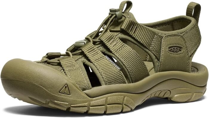 keen mens newport h2 closed toe water sandals monochrome olive drab 9.5