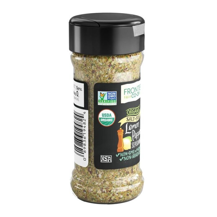 frontier co op organic lemon pepper seasoning 2.5 oz