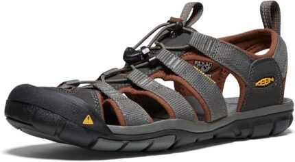 KEEN Men's Clearwater Sandals, Raven/Tortoise Shell,10.5
