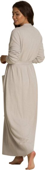 Barefoot Dreams CozyChic Lite Long Robe, SIlver, L-XL - Image 5