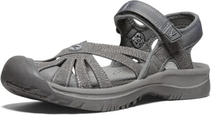 KEEN Women's Closed Toe Sandals, Gargoyle/Raven, 9