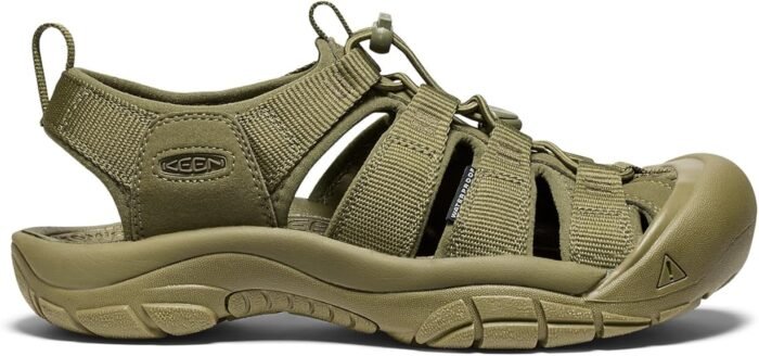 keen mens newport h2 closed toe water sandals monochrome olive drab 9.5