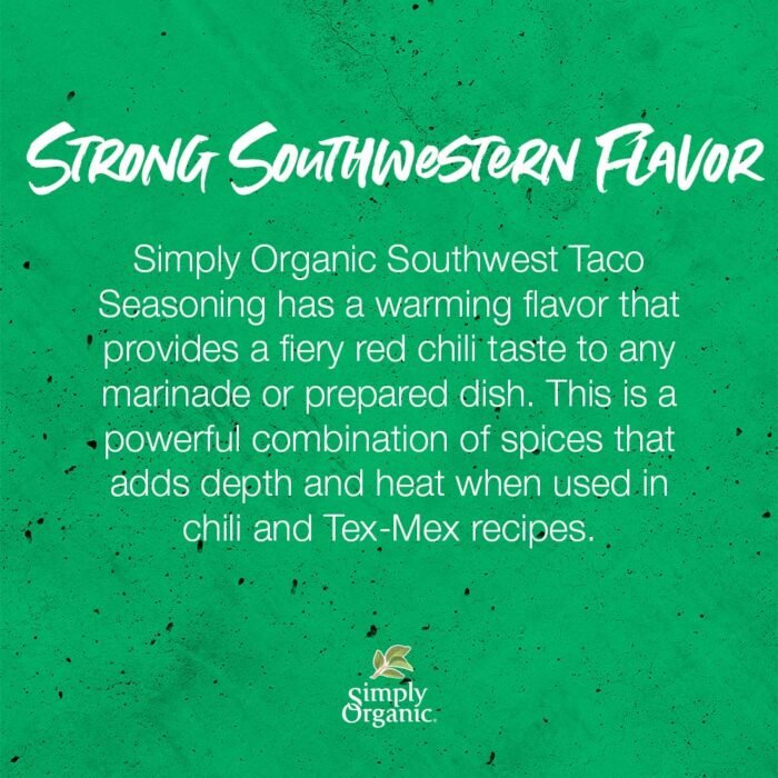simply organic southwest taco seasoning mix pack