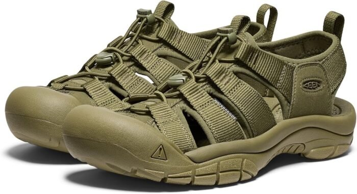 keen mens newport h2 closed toe water sandals monochrome olive drab 9.5
