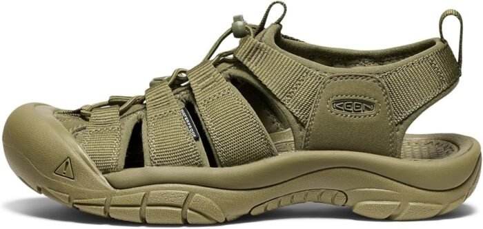 keen mens newport h2 closed toe water sandals monochrome olive drab 9.5