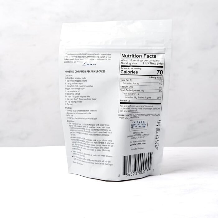 lars own cinnamon pearl sugar imported 10oz